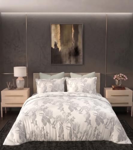 Image of Bombay Dyeing King Size Bedsheet Set | 100% Cotton | 300 TC Premium Long Staple Cotton | Super Soft, Breathable & Fade Resistant | 1 Bedsheet + 2 Pillow Covers