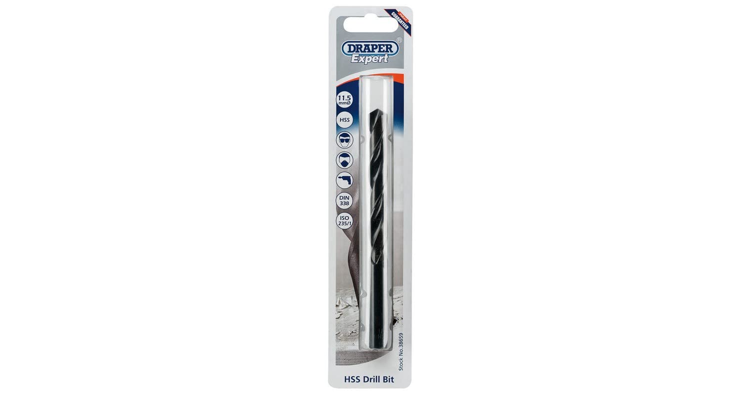 Draper 38659 Expert HSS Drill Bit, 11.5mm diameter, Blue