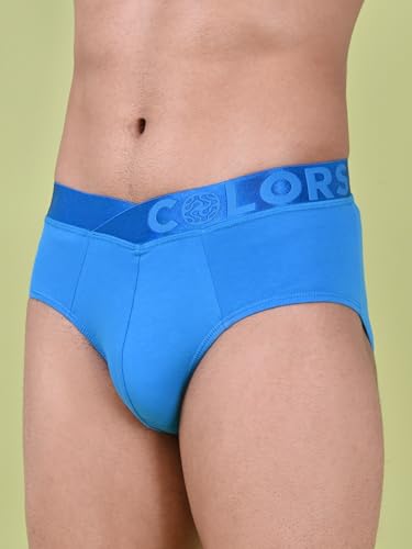 Image of Rupa Colors Modern Solid Brief for Men, Cotton Blend, Regular Fit, Outer Elastic, Pack of 1