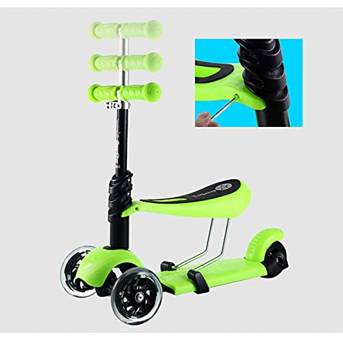 3 in 1 Kind Roller Einstellbare Höhe mit PU Light Up Rad Spielzeug Dreirad Roller für Jungen Mädchen Geburtstagsgeschenk… – Bild 4