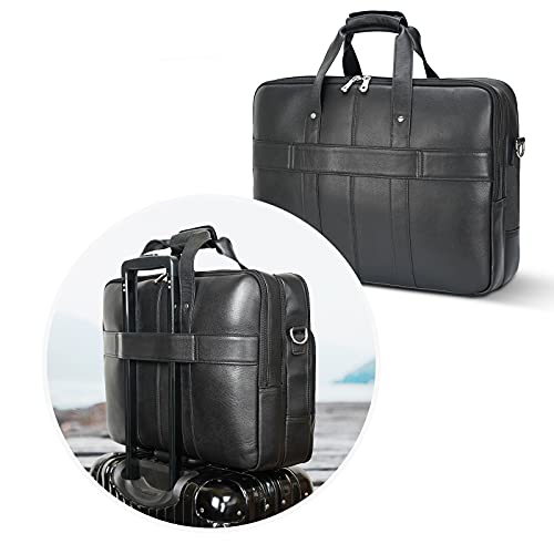 Polare X-Large 18" Full Grain Leather Briefcase For Men Business Travel Case Messenger Bag Fits 17.3" Laptop4