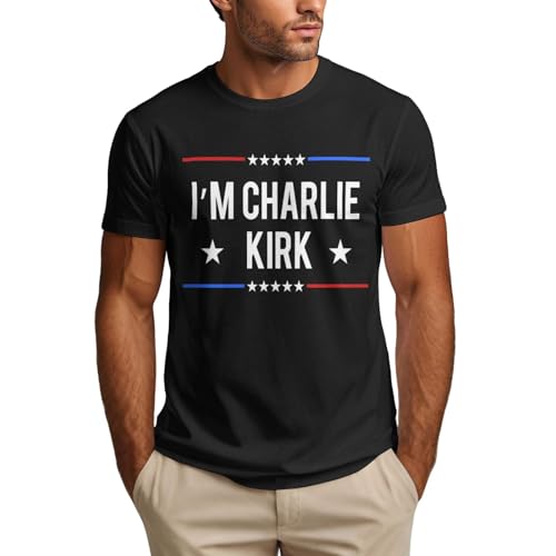 Antaa I'm Charlie Shirt Stand with Charlie Kirk Memorial Men's T-Shirt