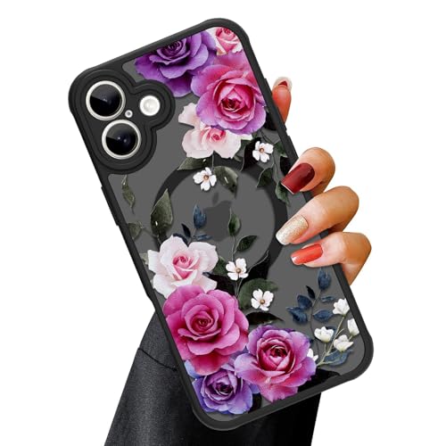 Coque iPhone 17 à motif fleurs violettes idéale pour le quotidien élégant et la charge MagSafe