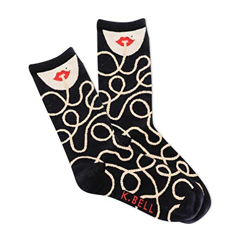 Image of K. Bell Socks womens Retro Varsity Lettuce Crew