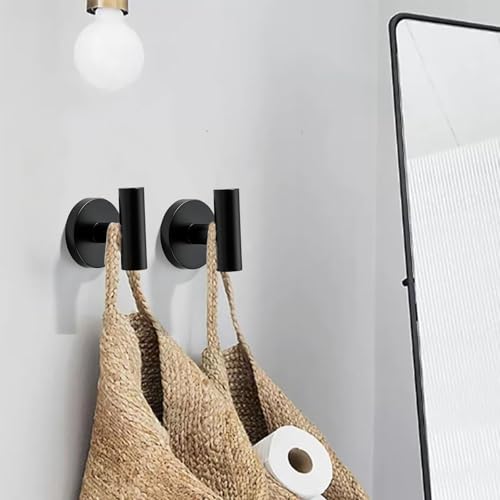 khtumeware Matte Black Bathroom Towel Hooks,3 Pack Heavy Duty Coat Hook Robe Hooks for Kitchen,Toilet,Wall Mount by khtumeware - Used condition - Image 2