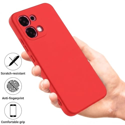 Image of Back Cover Compatible with Vivo T5x 5G /Y51 Pro 5G /iQOO Z11x 5G | Full Camera Protection | Premium Liquid Silicon Case | Flexible Bumper Case for Vivo T5x 5G / Y51 Pro 5G / iQOO Z11x 5G (Red)