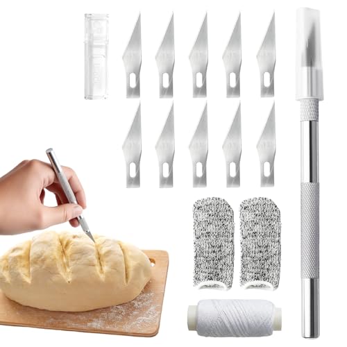Brot Schneide Werkzeug, Bäckermesser mit Klingen, Teig Rasiermesser, Baguettemesser, Teigmesser, Brotbackwerkzeuge, Brot Lame Cutter für DIY...