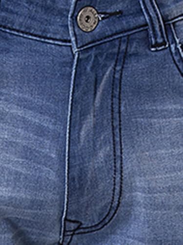 Image of Allen Cooper Slim Mid Rise Stretchable Denim Jeans for Men