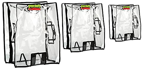 Image of PVC Transparent Luggage Waterproof Cover Suitcase for Aristocate, American Turister, Safari, VIP (for HardLuggage Combo of 3 (20+24+28))