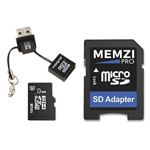 MEMZI PRO 16 GB klass 10 90 MB/s Micro SDHC minneskort med SD-adapter och Micro USB-läsare för Samsung Galaxy S7-serien mobiltelefoner