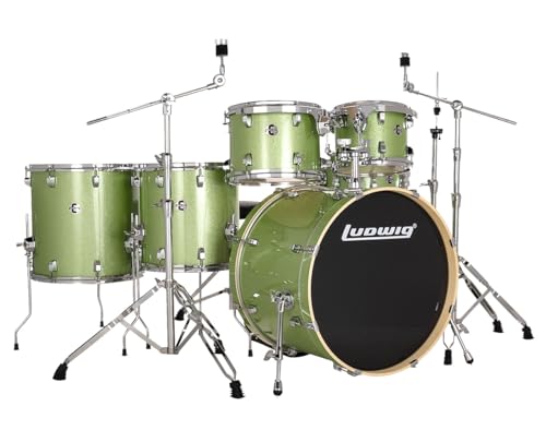 Ludwig Evolution 6-piece Drum Set with Hardware - Mint Sparkle