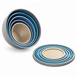 BROTHER'S PLASTIC 10-Piece Non-Slip Nesting Mixing Bowl Set with Lids for Kitchen Meal Prep, Food Storage and Baking, Durable Plastic Bowls with Secure-Fit Covers