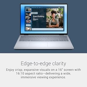 Dell 16 Laptop DC16251-16.0-inch 16:10 2K Touchscreen Display, Intel Core 7 150U Processor, 16GB DDR5 RAM, 1TB SSD, Intel Graphics, Windows 11 Home, 1 Year Basic Onsite Service, Cloud Blue — photo 2 of 6
