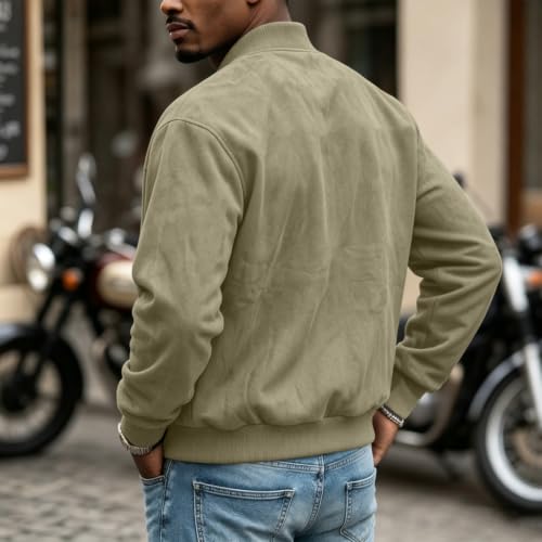 Mens Lightweight Jackets Zip Up Business Casual Bomber Jacket with Pockets - image 3