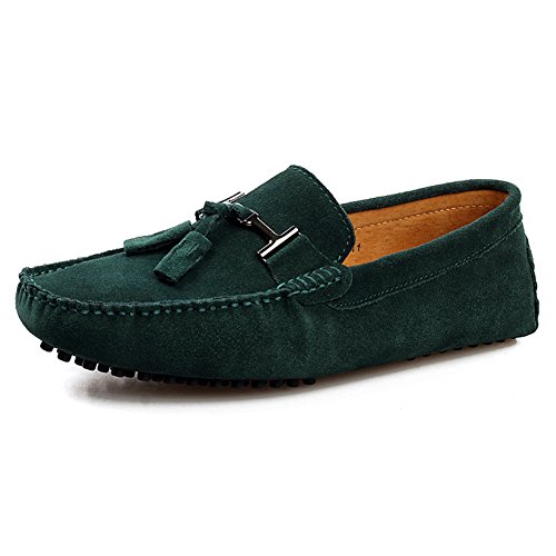 ANUFER Men's Stylish Tassel Suede Moccasins Comfort Loafers Flats Driving Shoes