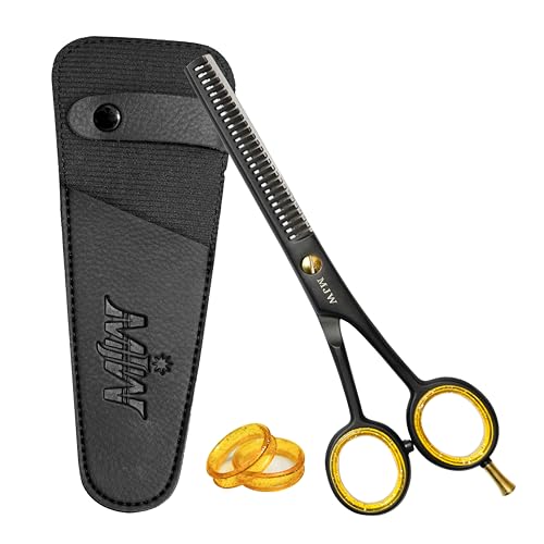 MJW Professional Hair Thinning Scissors - 6.5' Stainless Steel Barber Shears for Salon, Home & Pet Grooming - Ergonomic, Rust-Resistant, Sharp Texturizing Shears for Men, Women, and Kids