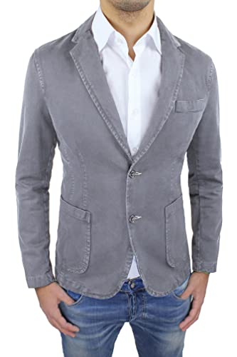 Blazer Giacca Uomo Grigio Nero Blu Beige Slim Fit Elegante