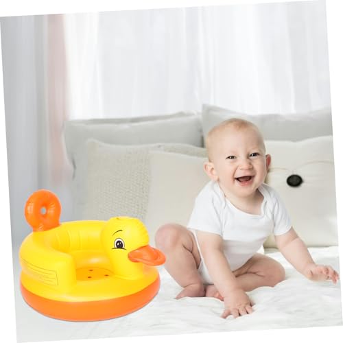 Chaise gonflable bébé en PVC jaune canard Abaodam pour le sol