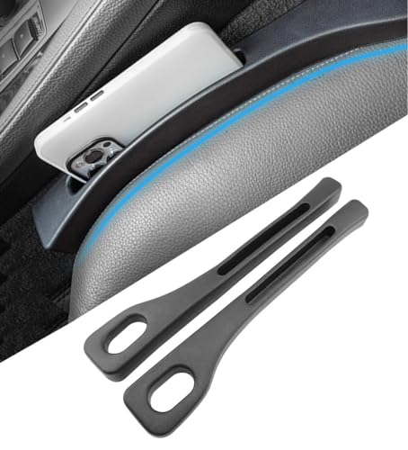 Image of AutoBizarre 2 in 1 Car Gap Cushion Center Console Gap Filler Seat Pad Seat Side Cushion Organizer with Mobile Holder - Set of 2 pcs