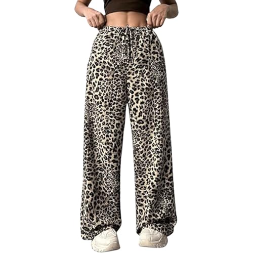 Pantalon décontracté imprimé léopard idéal pour le quotidien des femmes actives