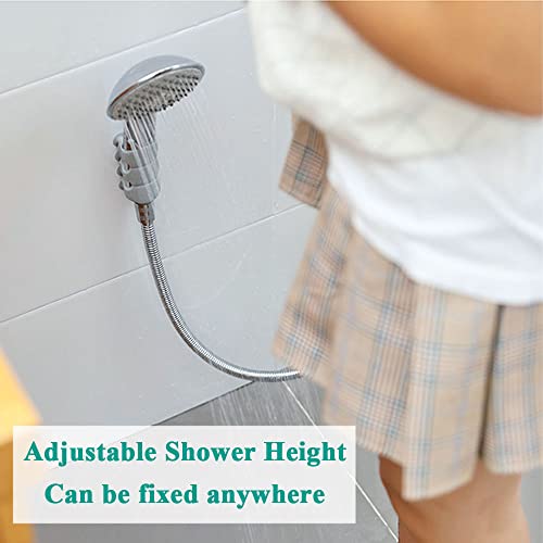 4 Pack Vacuum Suction Cup Shower Head Holders, Junvaia Silicone Strong Suction & Waterproof Showerhead Holder, Bathroom Handheld Shower Holder, Removable Wall Mounted Suction Bracket (2 White, 2 Grey) - image 2