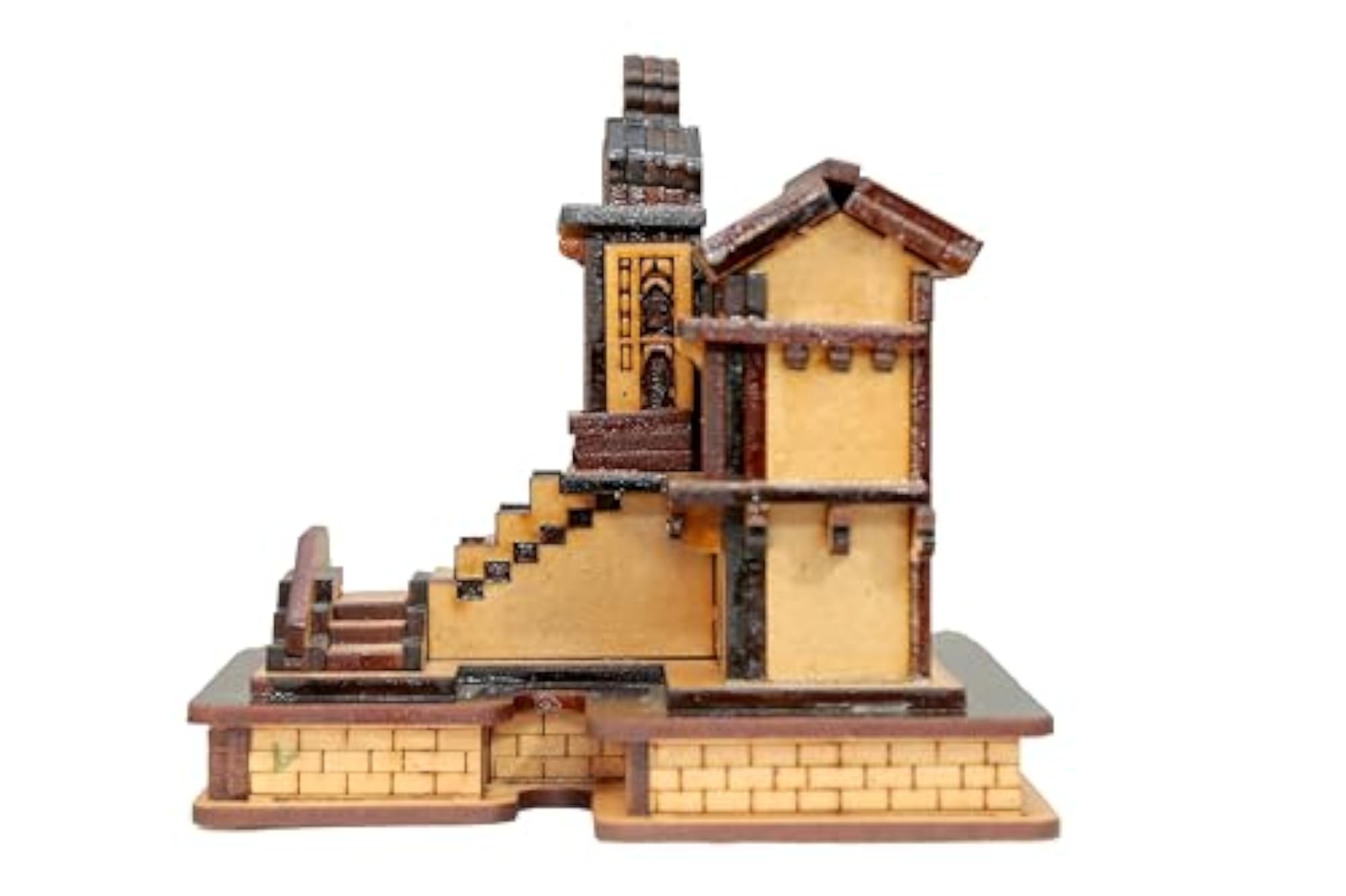 3D Pine Wood Shri Badrinath Dham Temple Model