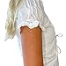 Tie Front Top for Women Coquette Lace Trim Babydoll Shirt Summer Going Out Top Y2k Short Sleeve Open Front Blouse (White, M)