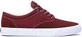  Supra Chino Skate Shoes - Zapatillas de skate para hombre, 08051-658-M-8, Burgundy White, 8