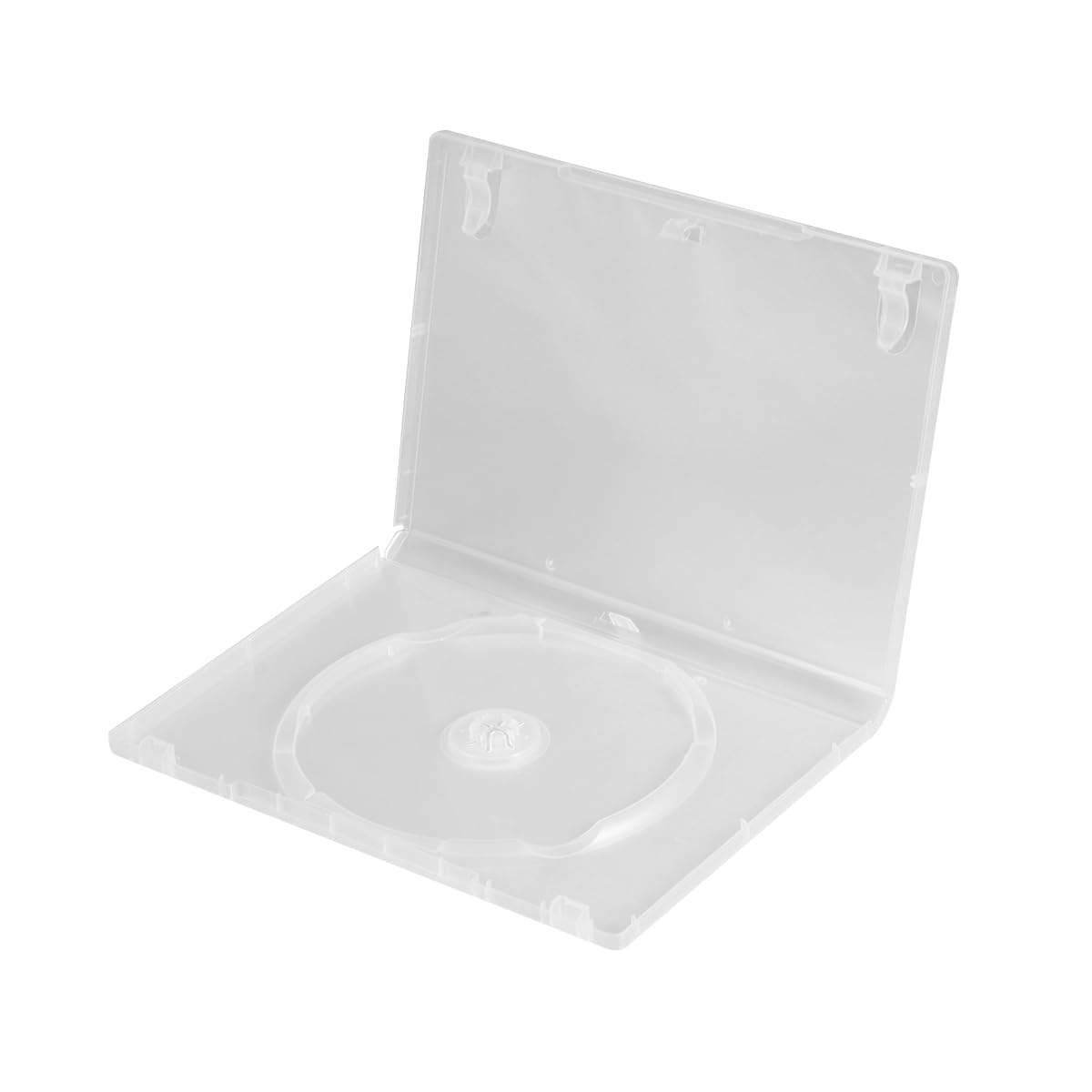 PRETYZOOM Transparent Cd Box Single Disc Storage Case with Insertable Cover Clear Organizer Portable Media Video Storage for Home Cinema and Office Use
