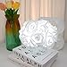 VIPMOON LED Rose Flower String Lights, Fairy Lights for Bedroom 6.6ft 20 LED Battery Operated Flower Garland Indoor Outdoor for Birthday Party Decoration White