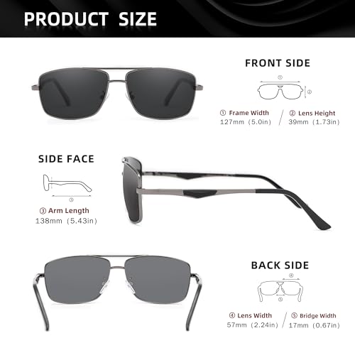 KINGSEVEN 2022 Brand Classic Square Polarized Sunglasses Men's Driving Male Sun Glasses Eyewear UV Blocking Oculos N79062