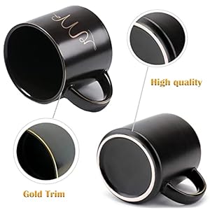 Cheardia 12 oz Mr and Mrs Mugs, Ceramic Coffee Mug Set Engagement Gifts for Couples, His and Hers Mugs for Bride and Groom, Anniversary, Valentines, Bridal Shower, Wedding, Black & White Cheardia 12 oz Mr and Mrs Mugs Ceramic Coffee Mug Set Engagement Gifts for Couples His and Hers Mugs for Bride and Groom Anniversary Valentines Bridal Shower Wedding Black White