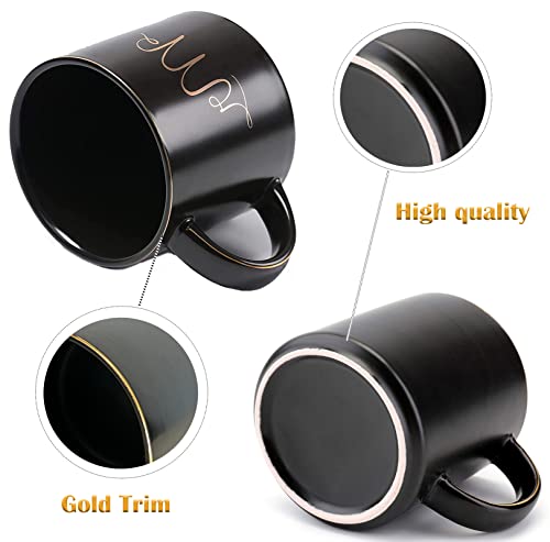 Cheardia-12-oz-Mr-and-Mrs-Mugs-Ceramic-Coffee-Mug-Set-Engagement-Gifts-for-Couples-His-and-Hers-Mugs-for-Bride-and-Groom-Anniversary-Valentines-Bridal-Shower-Wedding-Black-White Cheardia 12 oz Mr and Mrs Mugs Ceramic Coffee Mug Set Engagement Gifts for Couples His and Hers Mugs for Bride and Groom Anniversary Valentines Bridal Shower Wedding Black White