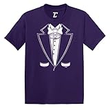 Tuxedo - Classy Fancy Funny Infant/Toddler Cotton Jersey T-Shirt (Purple, 5T)