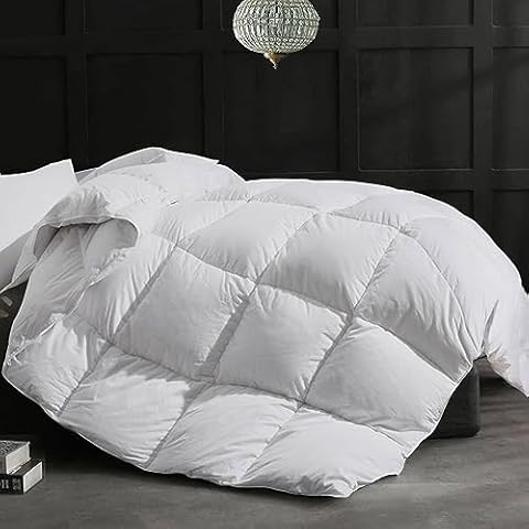 NEXHOME PRO King Size Down Comforter, White Duvet Insert Hotel Quality All Season Bed Comforter 100% Cotton Cover with Corner Tabs 106"x90" Cover