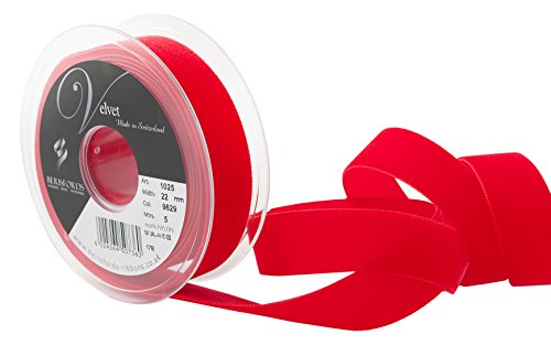 Berisfords - Cinta de Terciopelo, Terciopelo, Rojo, 10.2 x 3.0 x 10.2 cm Cover