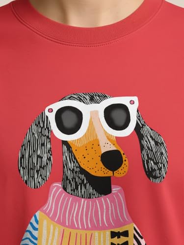 Image of HELLCAT Beige Trendy Printed Oversized T-Shirt for Women