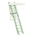 Industrial Products Rainbow Prestige M3060S Scissor Style Steel Attic Ladder / Stairs - 350 lb Capacity - 30x60 inch Opening, 7'4 inch to 9'10 inch Height - Green