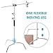 NEEWER C Stand with Boom Arm & Sliding Legs, Pro 100% Stainless Steel Stand Max Height 10.13ft/309cm with 3.9ft/120cm Arm & 2 Grip Heads for Photography Umbrellas, Reflectors, Softboxes and Monolights