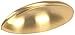 5 Pack - Cosmas 1399BB Brushed Brass Cabinet Hardware Bin Cup Drawer Handle Pull - 2-1/2" Hole Centers