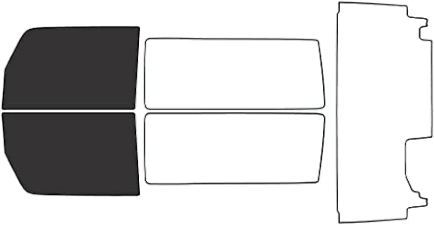 Rvinyl Window Tint Kit Compatible with Jeep Wrangler 2018-2025 2 Door JL - Black 20% - Single Ply No Bubble Film - Do it Yourself Vehicle Front Precut Kit