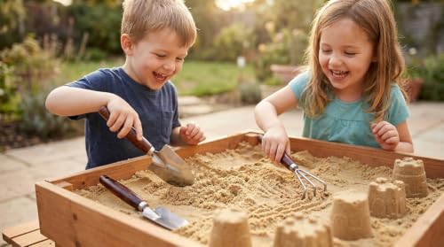 Image of Toddler Gardening Set with Small Shovel, Trowel and Rake | Stainless steel head and walnut wooden handle