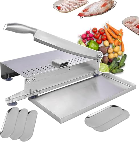 DMBBSAPBSH Cortadora de Fiambre, Cortador Manual de Carne, Picar fácilmente con Pala de Almacenamiento de Gran Capacidad | Cuchillos de Carnicero comerciales for Picar y Cortar
