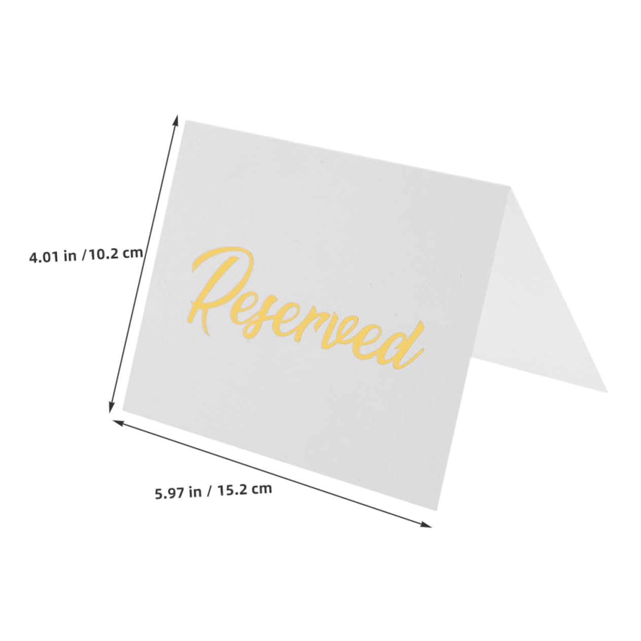 10pcs Double-sided Table Cards Reserved Signs Wedding Place Cards for Table Party Reserved Card Wedding Seats Sign Reserved Table Signs Party Place Cards White Paper