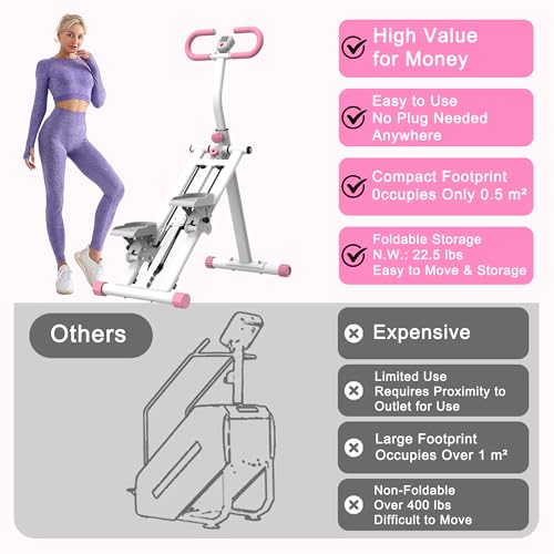 Image of Stair Stepper for Home-Upgrade Vertical Climber Workout Machine for Full-Body Exercise Climber Fitness Equipment with Stable Frame Adjustable Handlebar