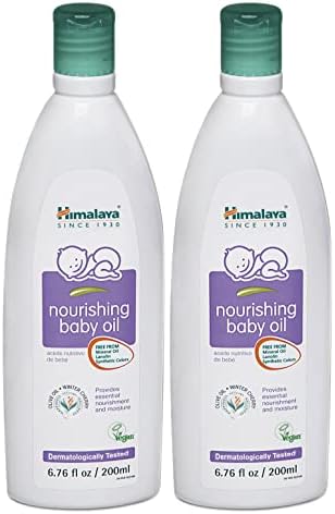 Himalaya Nourishing Baby Oil with Ashwagandha,Massage Oil, 6.76 oz, 2 Pack