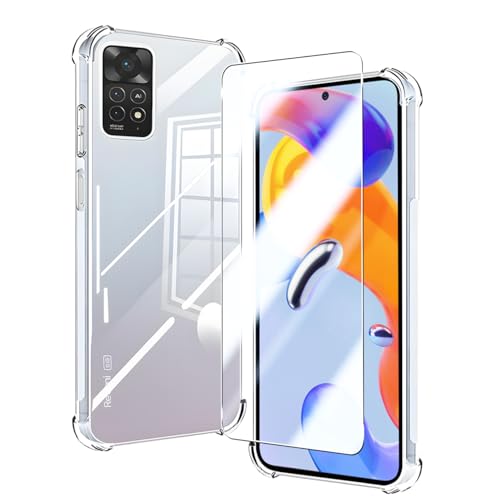Ή Xiaomi Redmi Note 11 P[X NA P[X Redmi Note11 Jo[ TPU یP[X Jo[w + RedmiNote 11 KXtB Redmi Note 11 tB {Ɏq tB Redmi