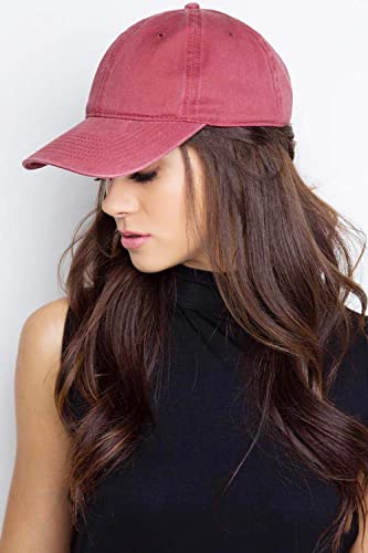 Image of Eohak Ponytail Baseball Hat Distressed Retro Washed Cotton Twill
