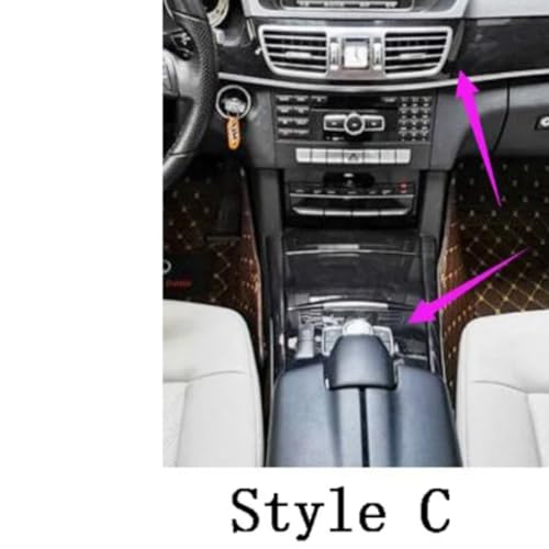 Insert console centrale carbone argent de prestige pour Mercedes E Class 2009-2015 - 4
