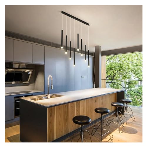 Lámpara Colgante LED negra que transforma tu comedor en un espacio moderno y acogedor 5